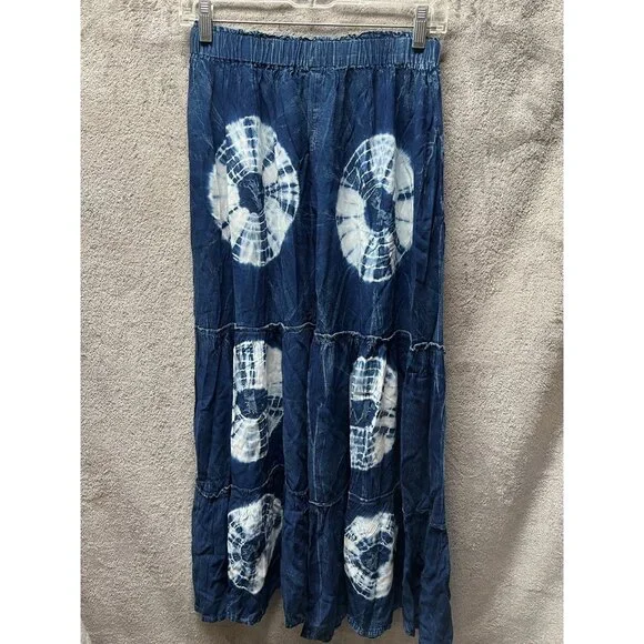 India Boutique Women’s One Size S/M Wide Leg Palazzo Bohemian Boho Gaucho pants - Picture 1 of 7